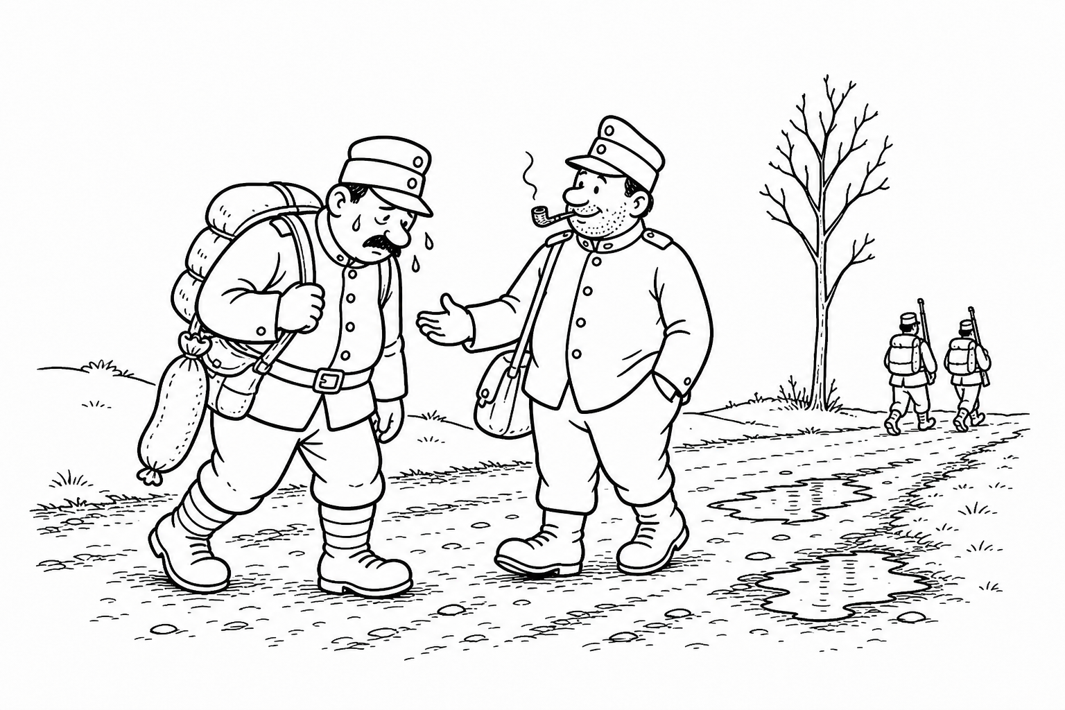 Ilustrace ke kapitole Marschieren marsch!