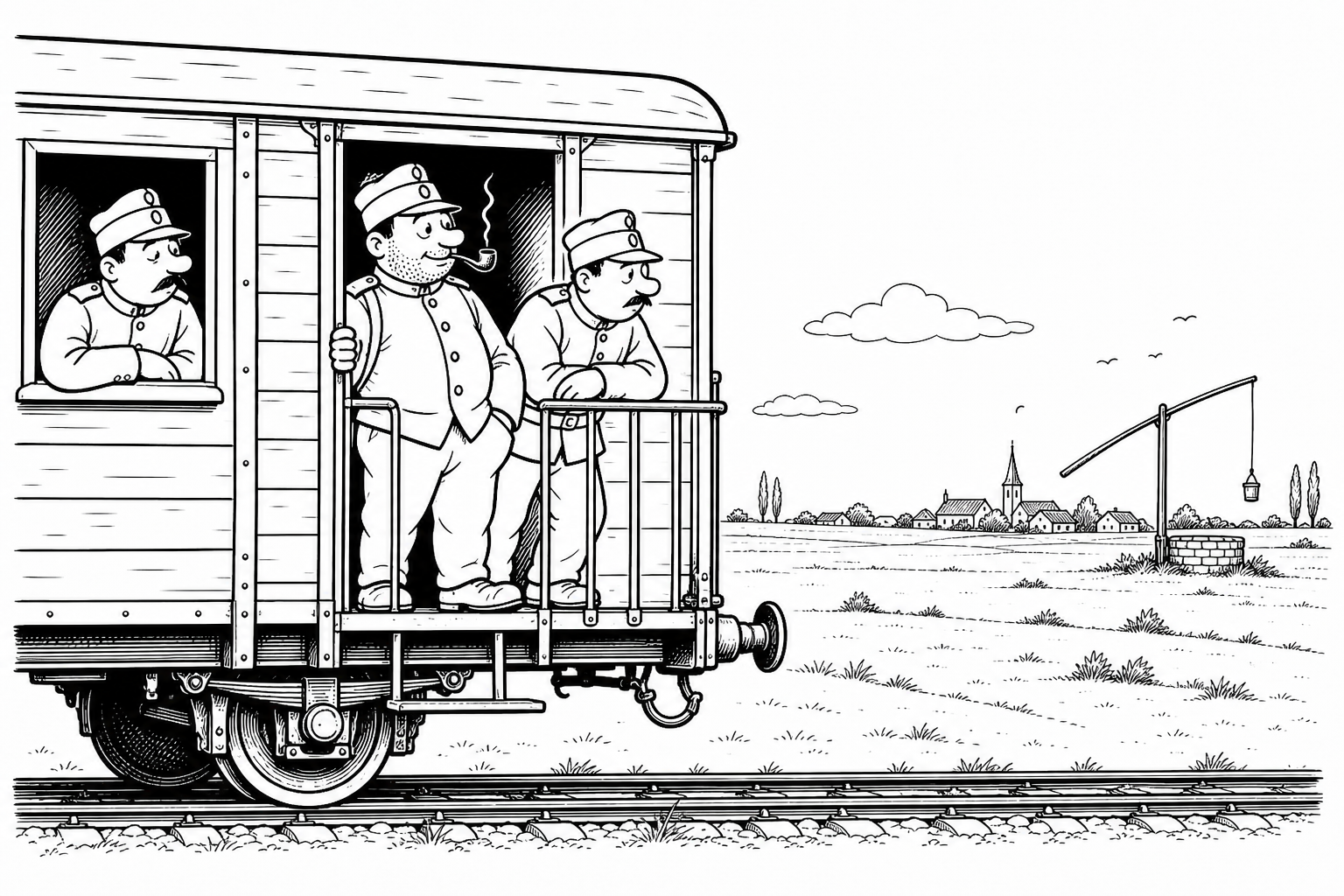 Ilustrace ke kapitole Přes Uhry