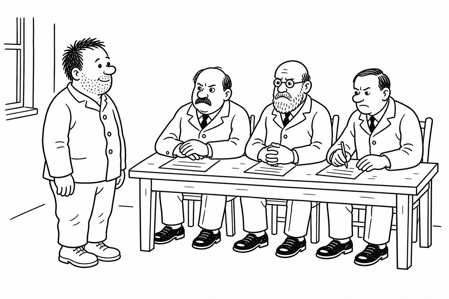 Ilustrace ke kapitole Švejk před soudními lékaři