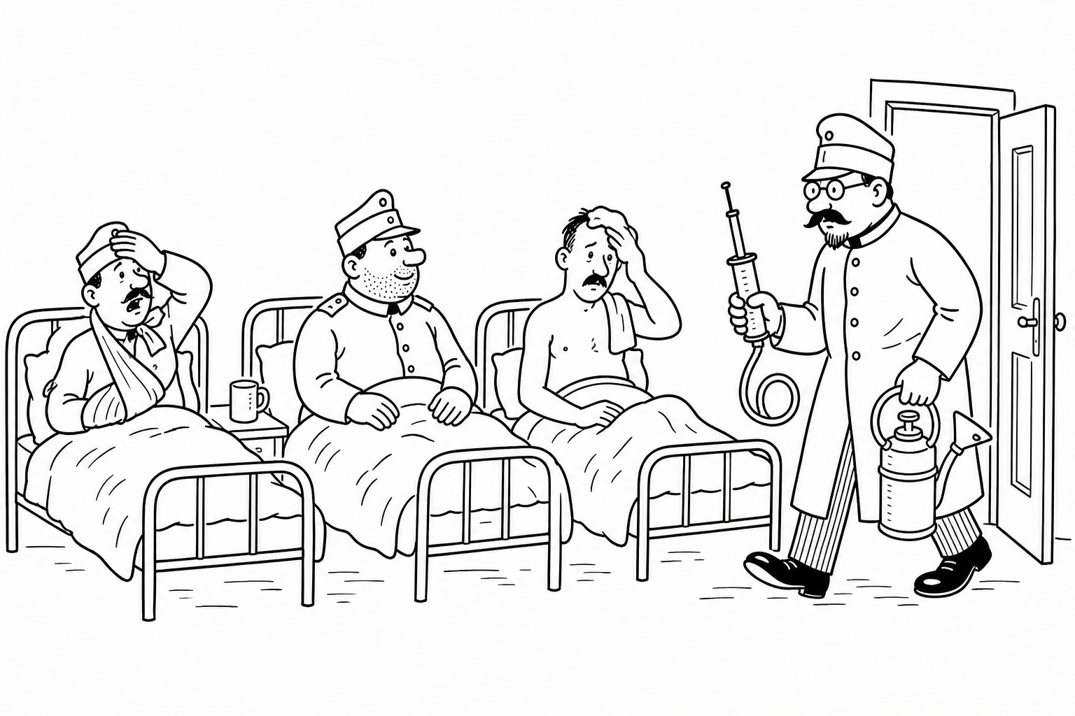 Ilustrace ke kapitole Švejk simulantem