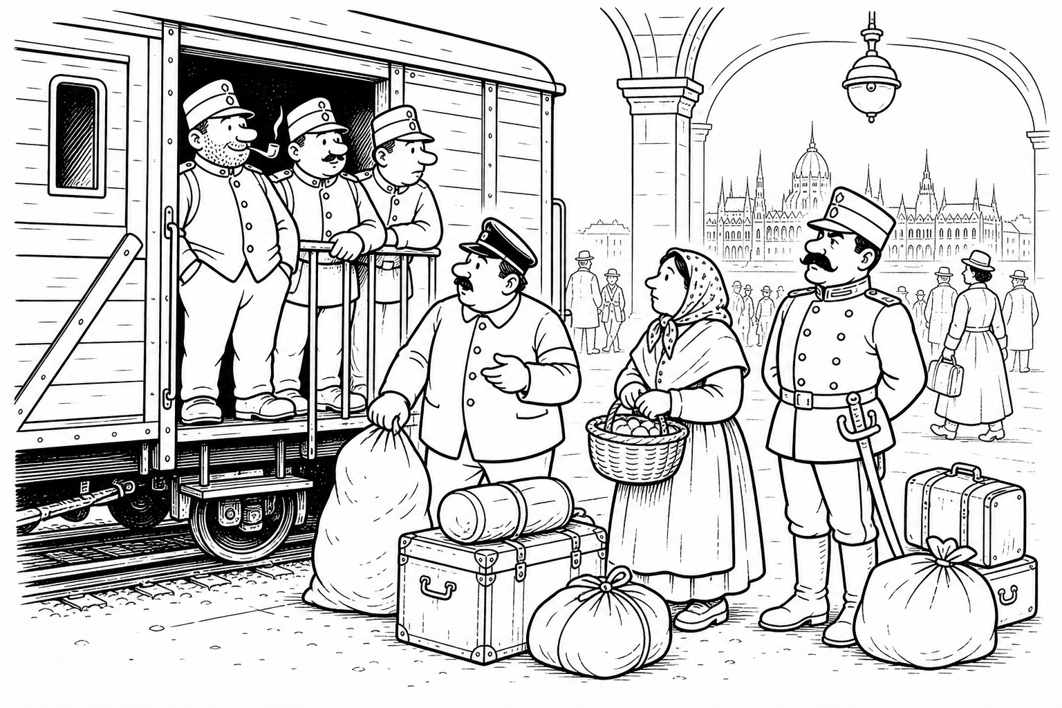 Ilustrace ke kapitole V Budapešti